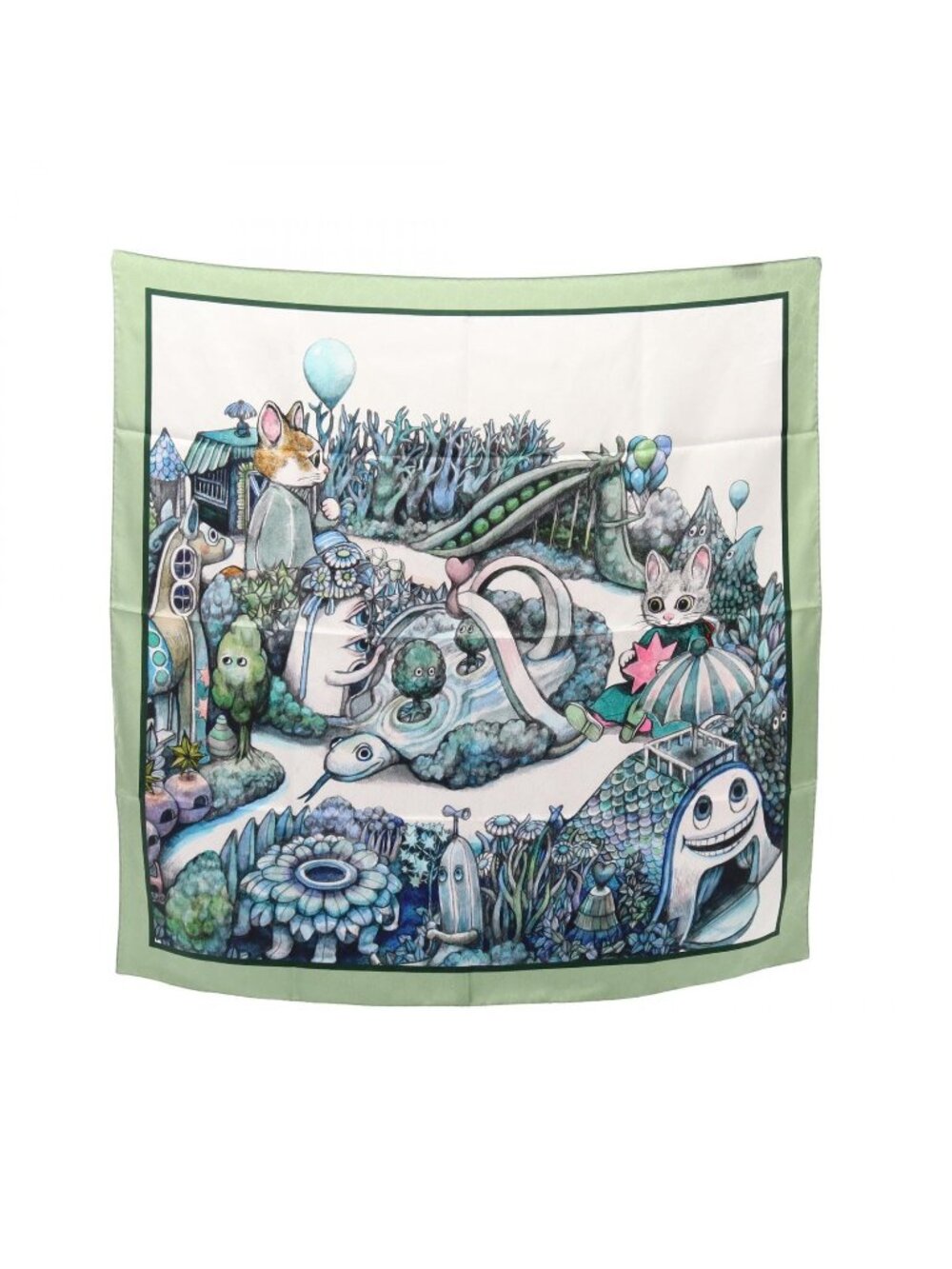 Gucci Scarf Yuko Higuchi GG Pattern Silk
